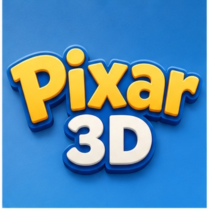 3D animated sticker style